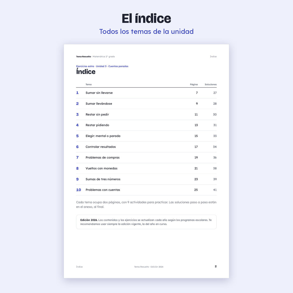2do grado · Unidad 3: Ejercicios extra