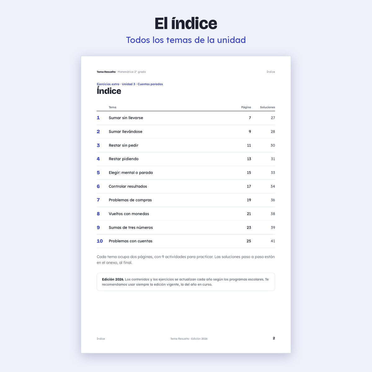 2do grado · Unidad 3: Ejercicios extra