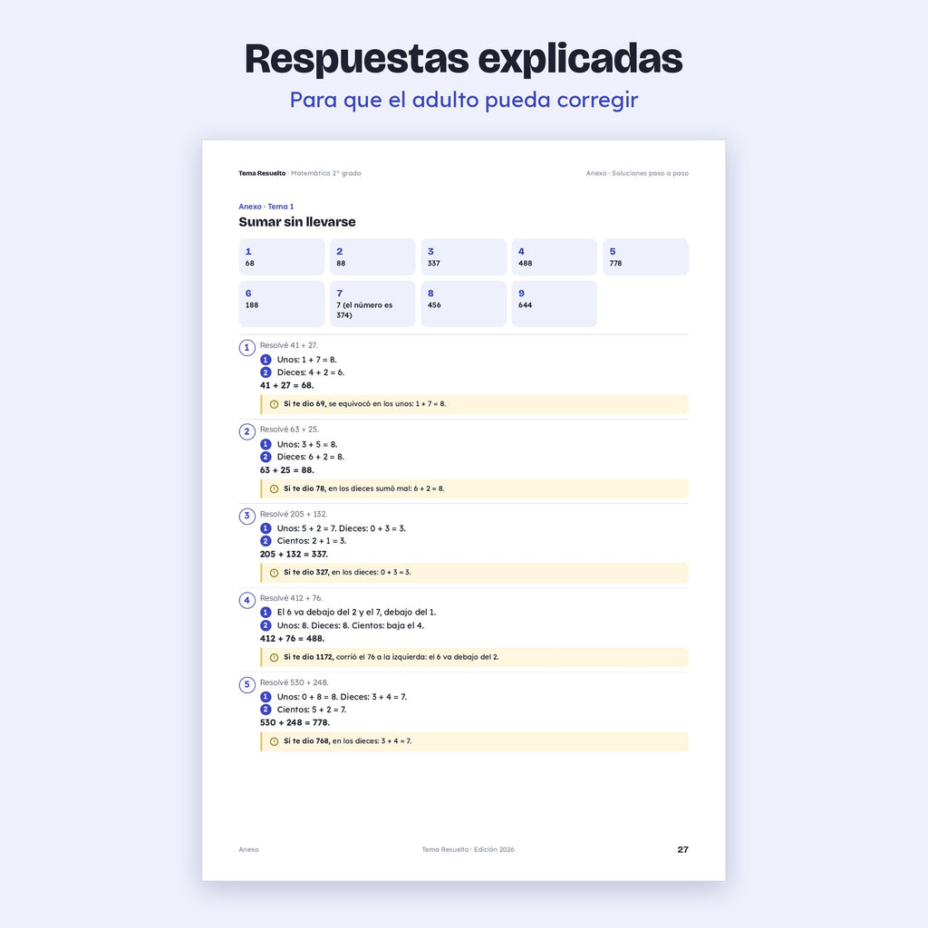 2do grado · Unidad 3: Ejercicios extra