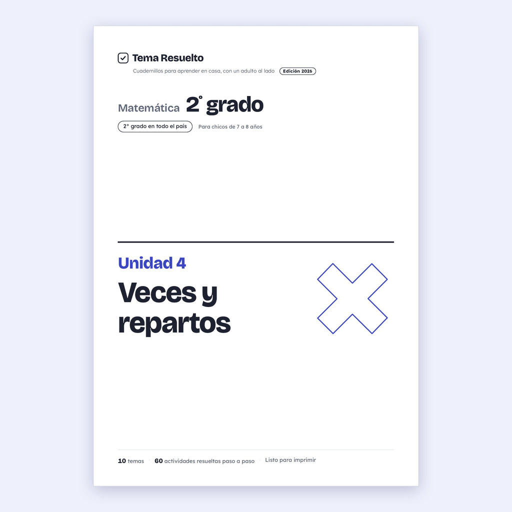 2do grado · Unidad 4: Veces y repartos