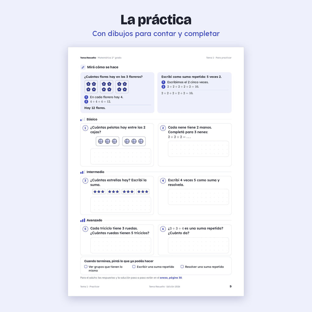 2do grado · Unidad 4: Veces y repartos