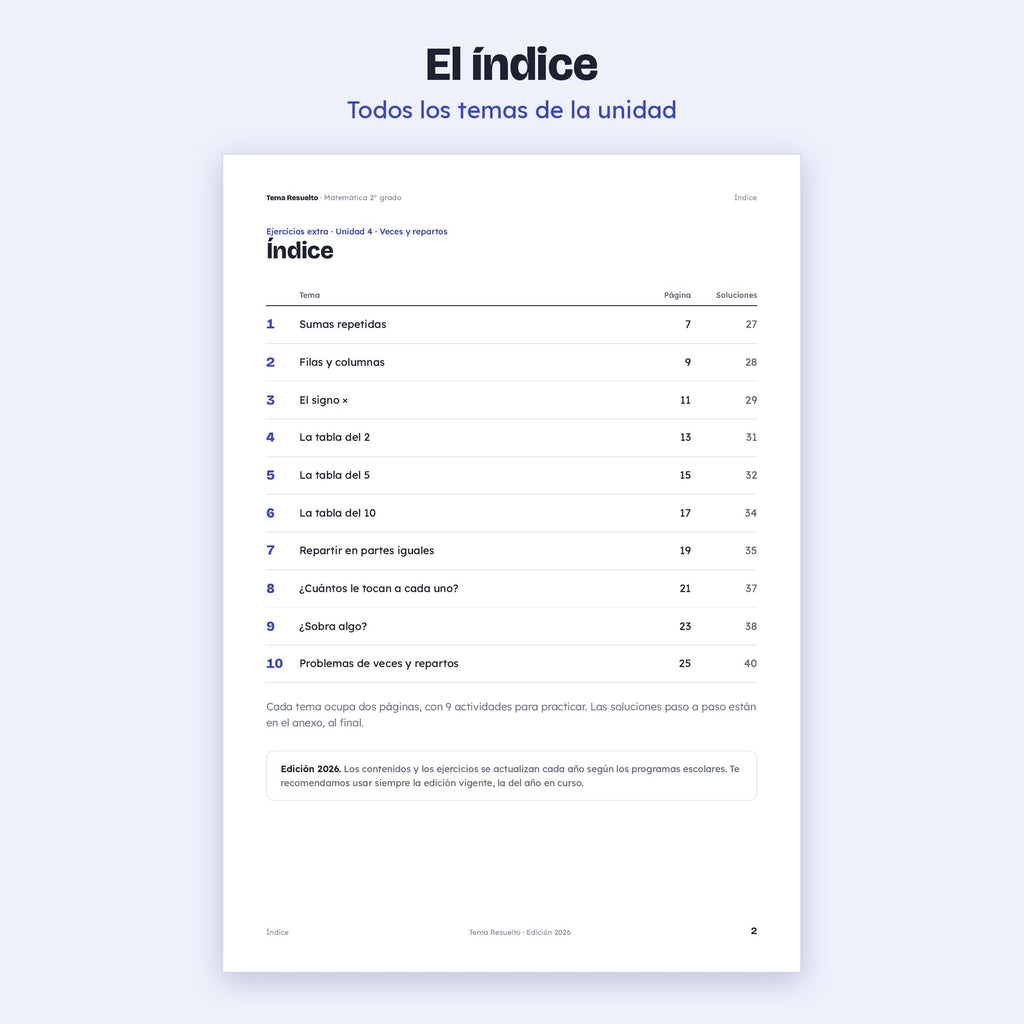 2do grado · Unidad 4: Ejercicios extra
