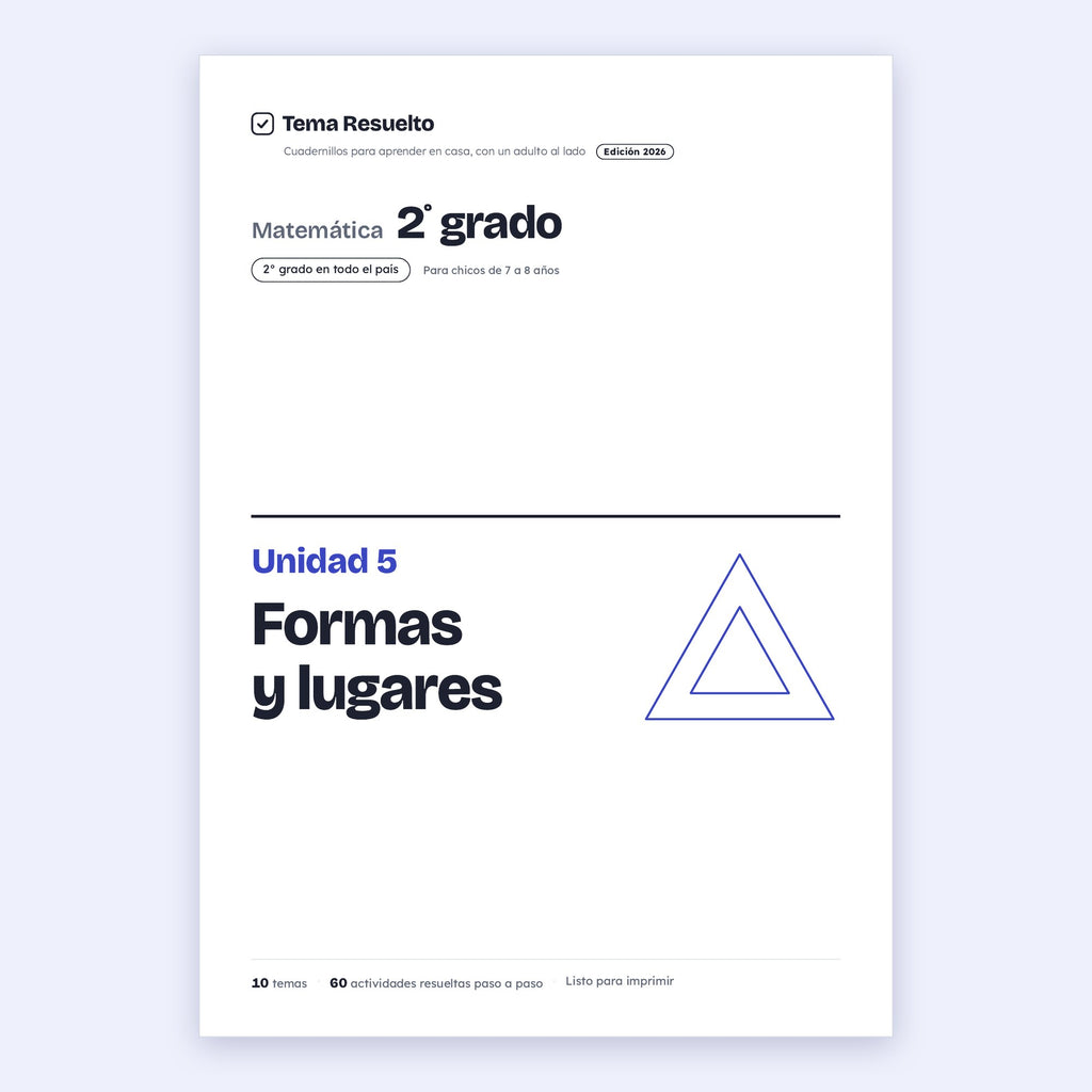 2do grado · Unidad 5: Formas y lugares