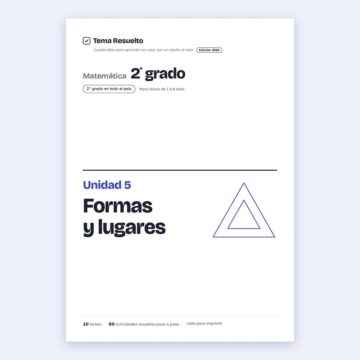 2do grado · Unidad 5: Formas y lugares