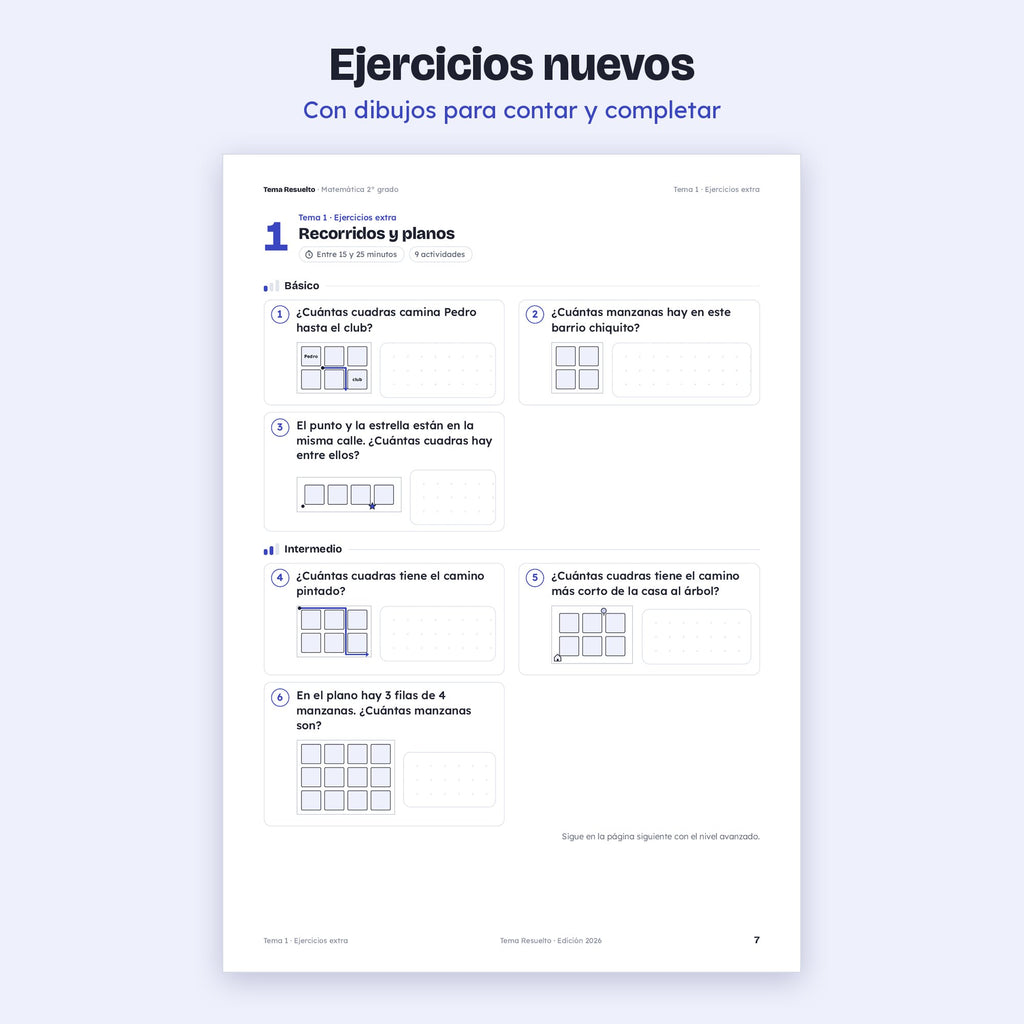 2do grado · Unidad 5: Ejercicios extra