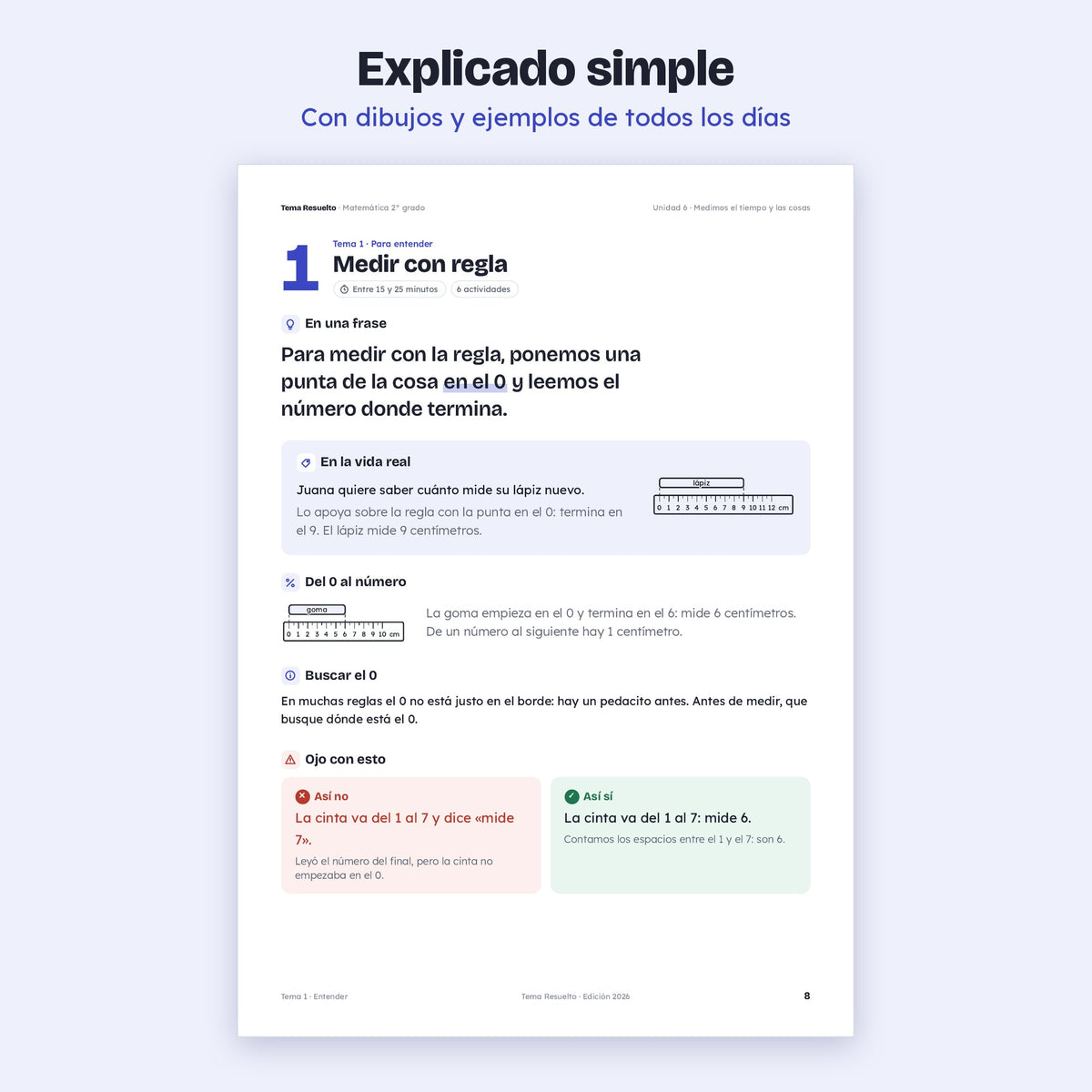 2do grado · Unidad 6: Medidas y tiempo