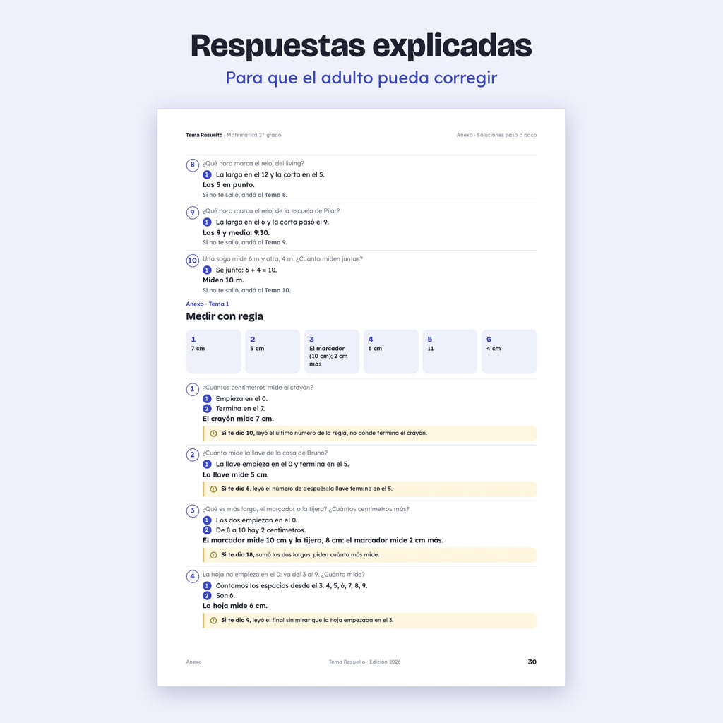2do grado · Unidad 6: Medidas y tiempo