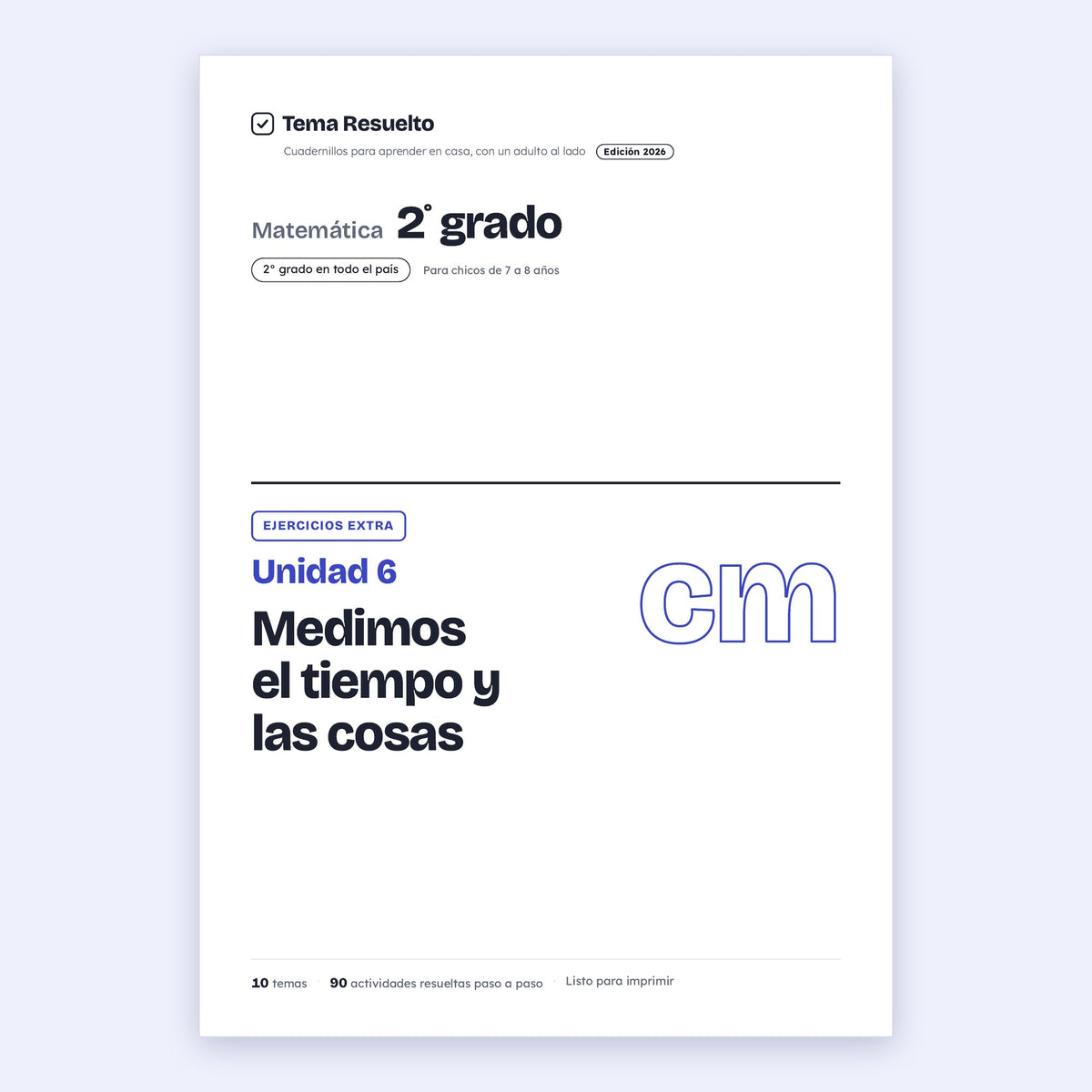 2do grado · Unidad 6: Ejercicios extra