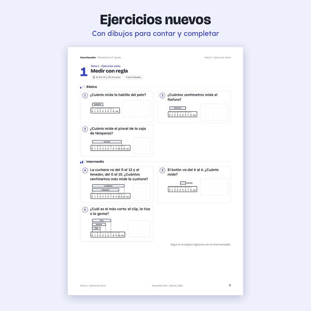 2do grado · Unidad 6: Ejercicios extra