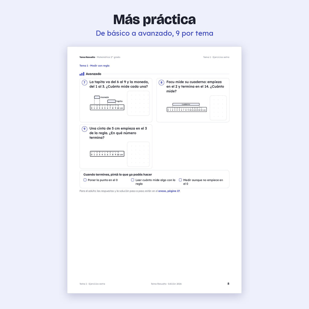 2do grado · Unidad 6: Ejercicios extra