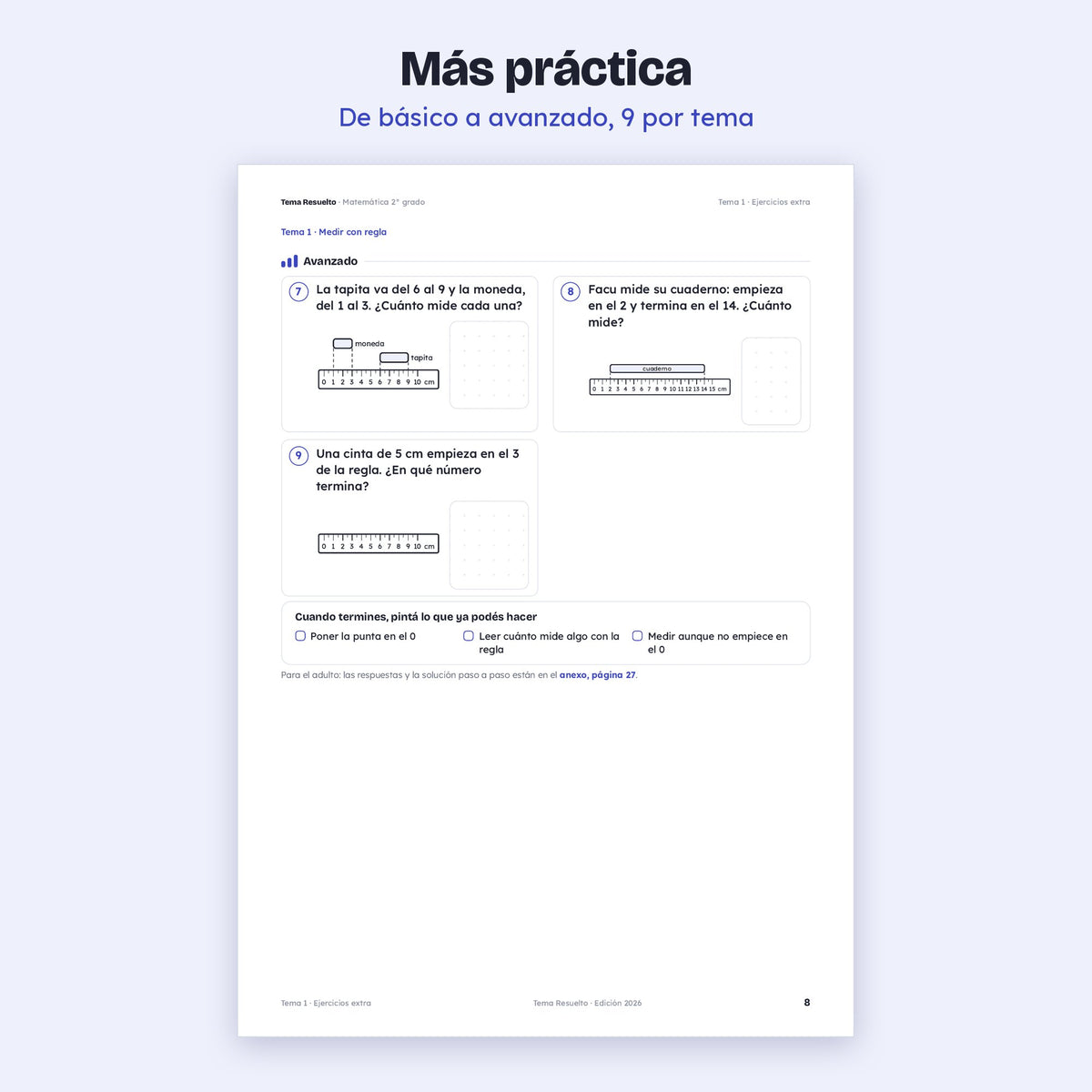 2do grado · Unidad 6: Ejercicios extra