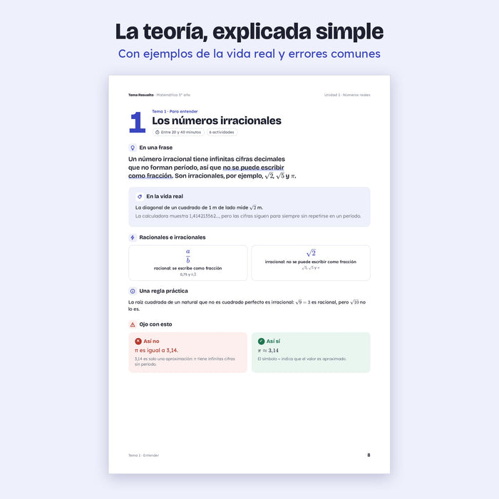 Teoría explicada paso a paso