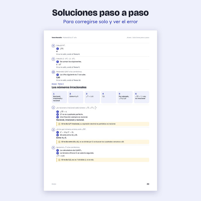 Soluciones paso a paso