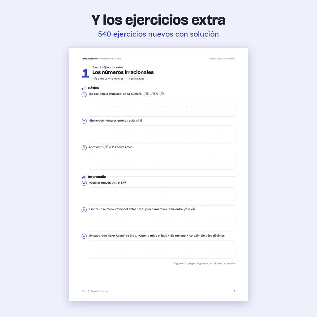 3er año (2do CABA) · Año completo + Extras – Ejercicios extra