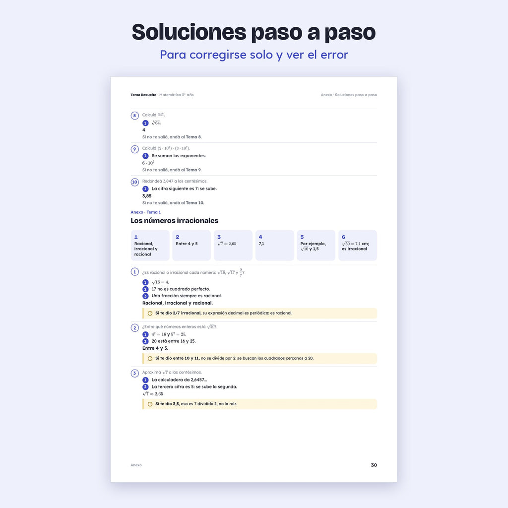 3er año (2do CABA) · Unidad 1: Números reales – Soluciones paso a paso