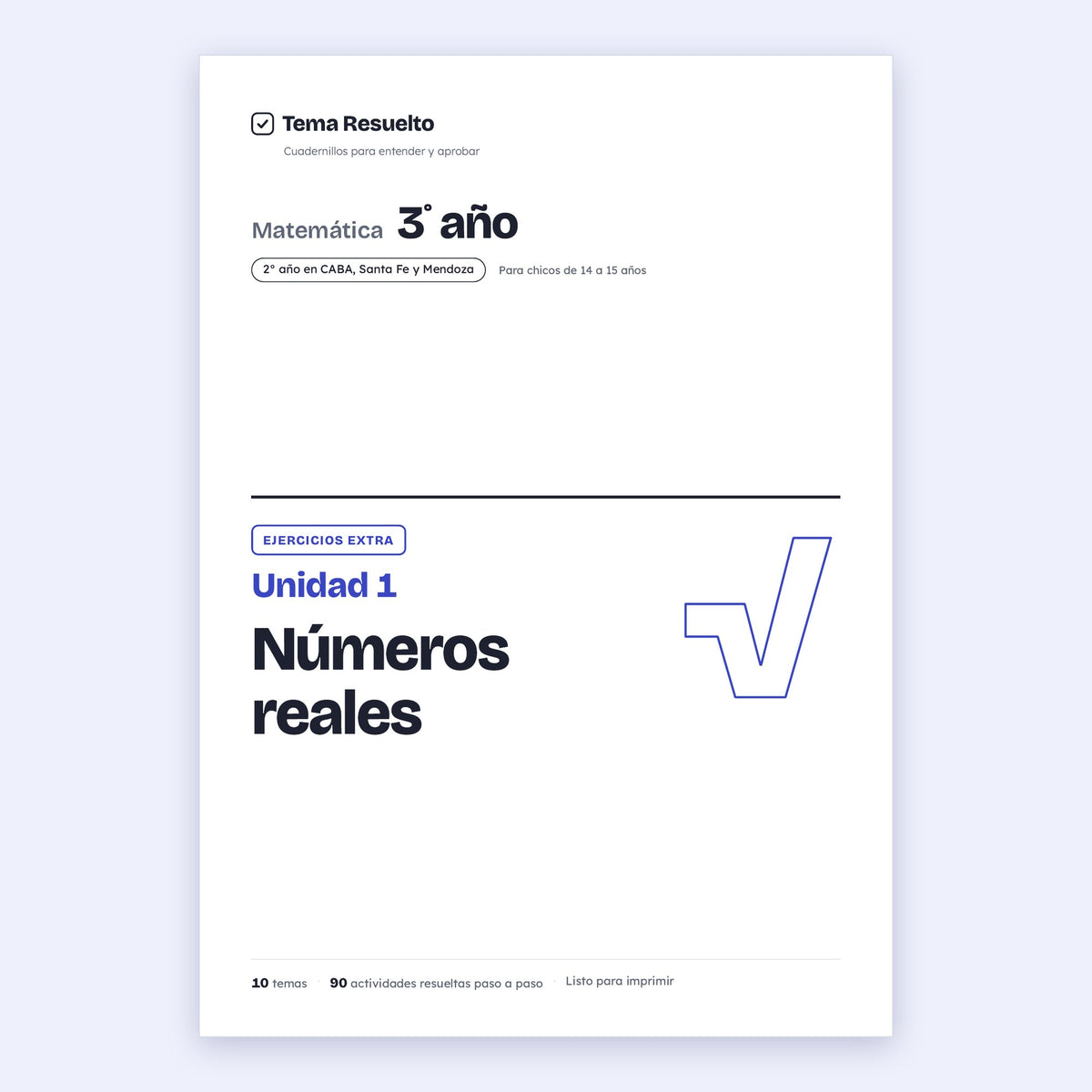 3er año (2do CABA) · Unidad 1: Ejercicios extra – Portada