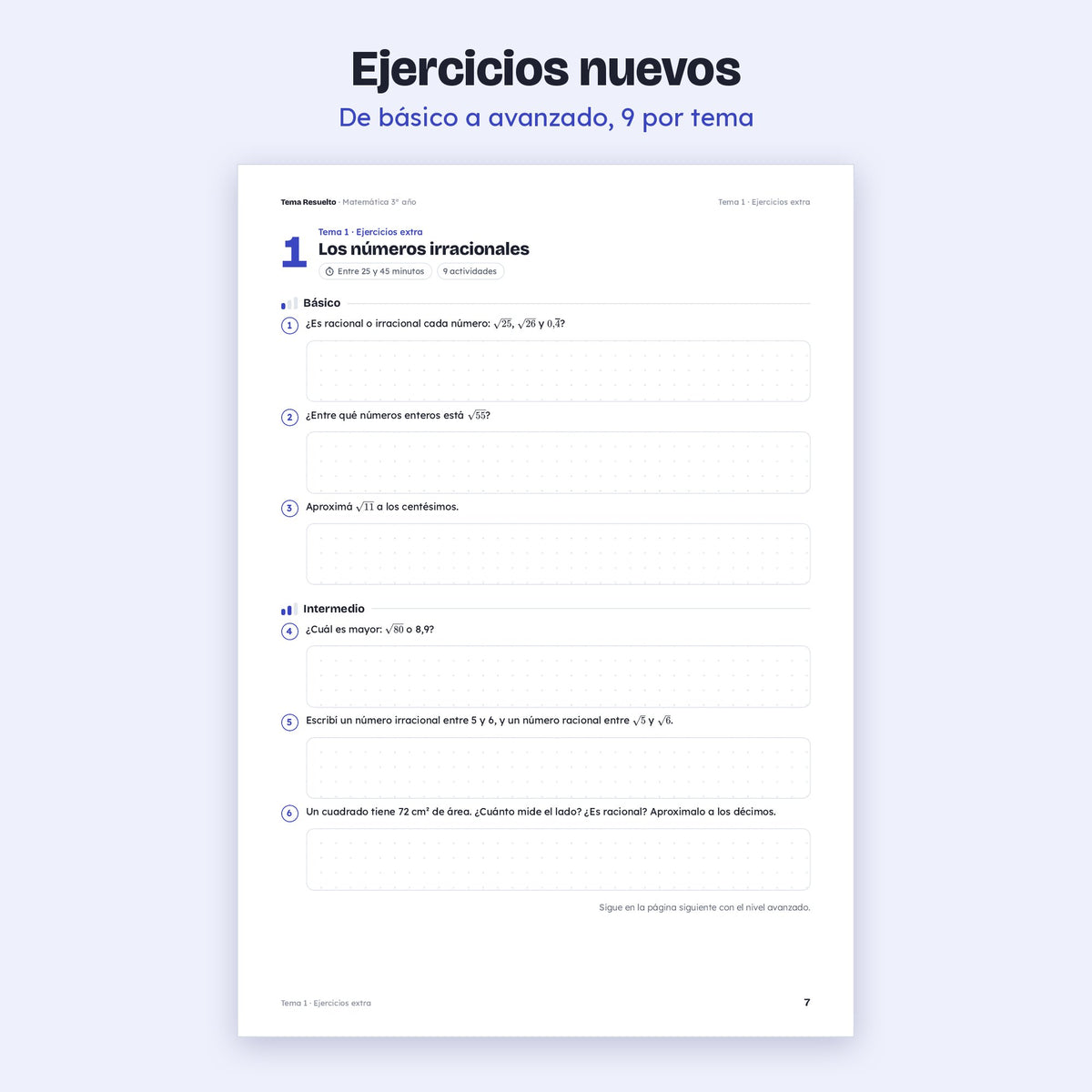 3er año (2do CABA) · Unidad 1: Ejercicios extra – Ejercicios de práctica