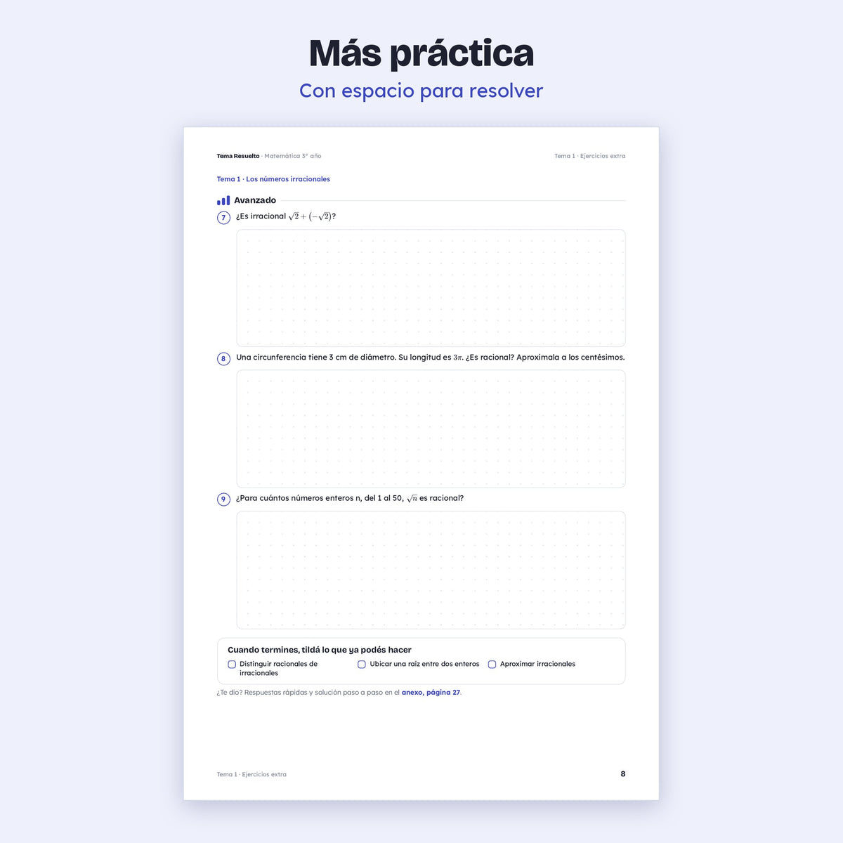 3er año (2do CABA) · Unidad 1: Ejercicios extra – Más ejercicios de práctica