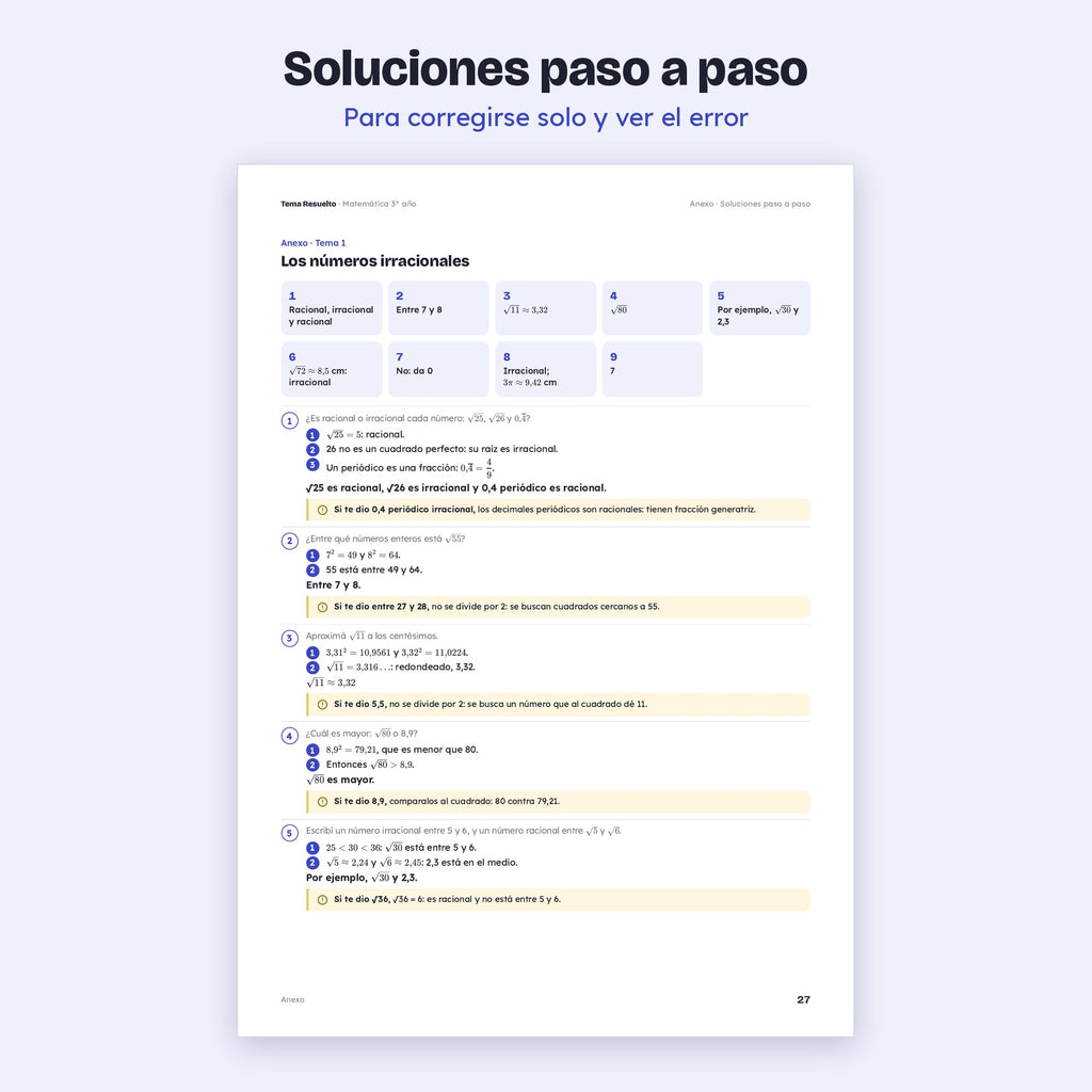 3er año (2do CABA) · Unidad 1: Ejercicios extra – Soluciones paso a paso