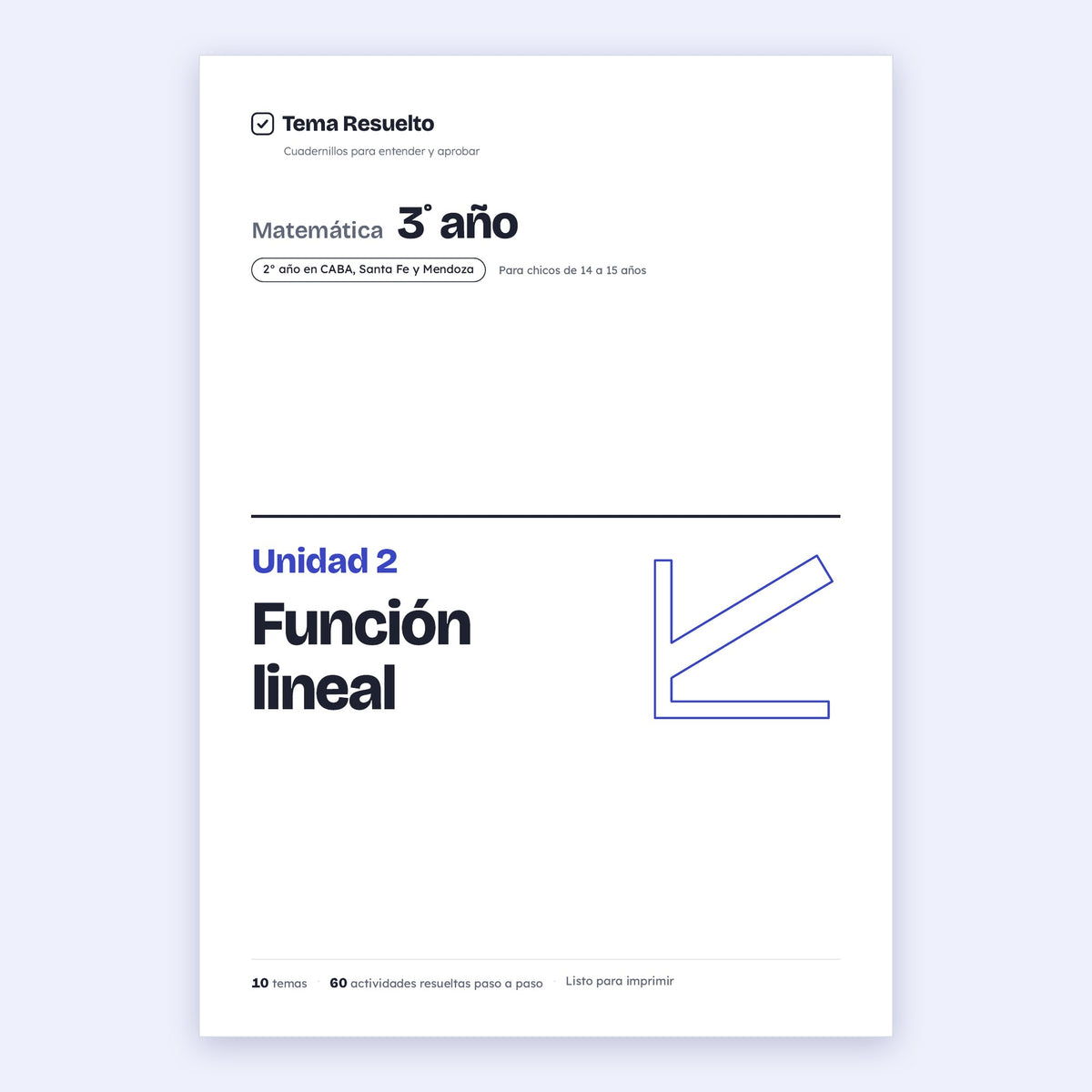 3er año (2do CABA) · Unidad 2: Función lineal – Portada
