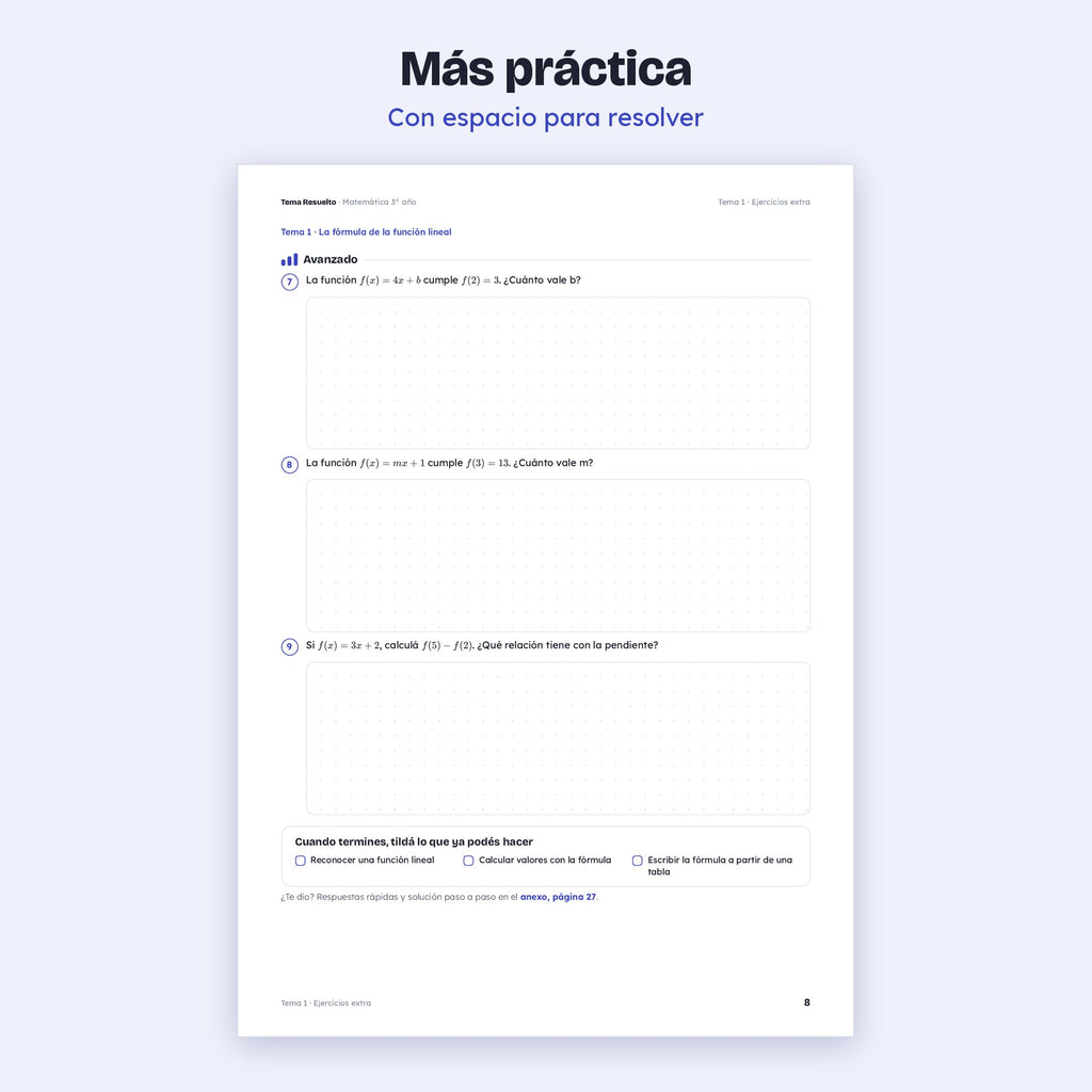 3er año (2do CABA) · Unidad 2: Ejercicios extra – Más ejercicios de práctica