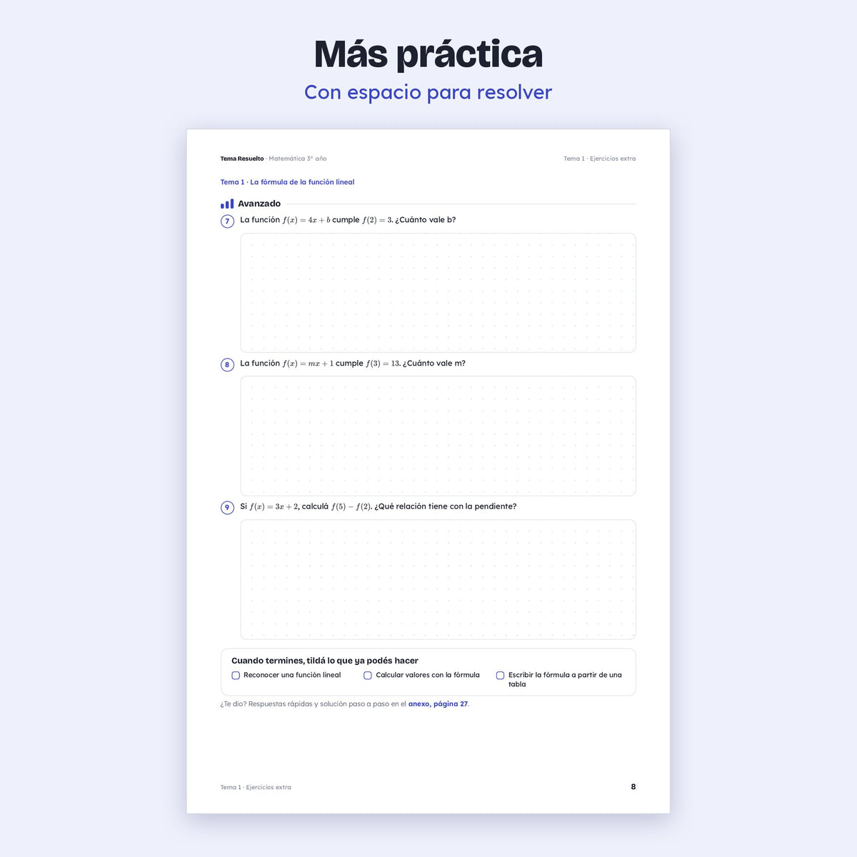 3er año (2do CABA) · Unidad 2: Ejercicios extra – Más ejercicios de práctica