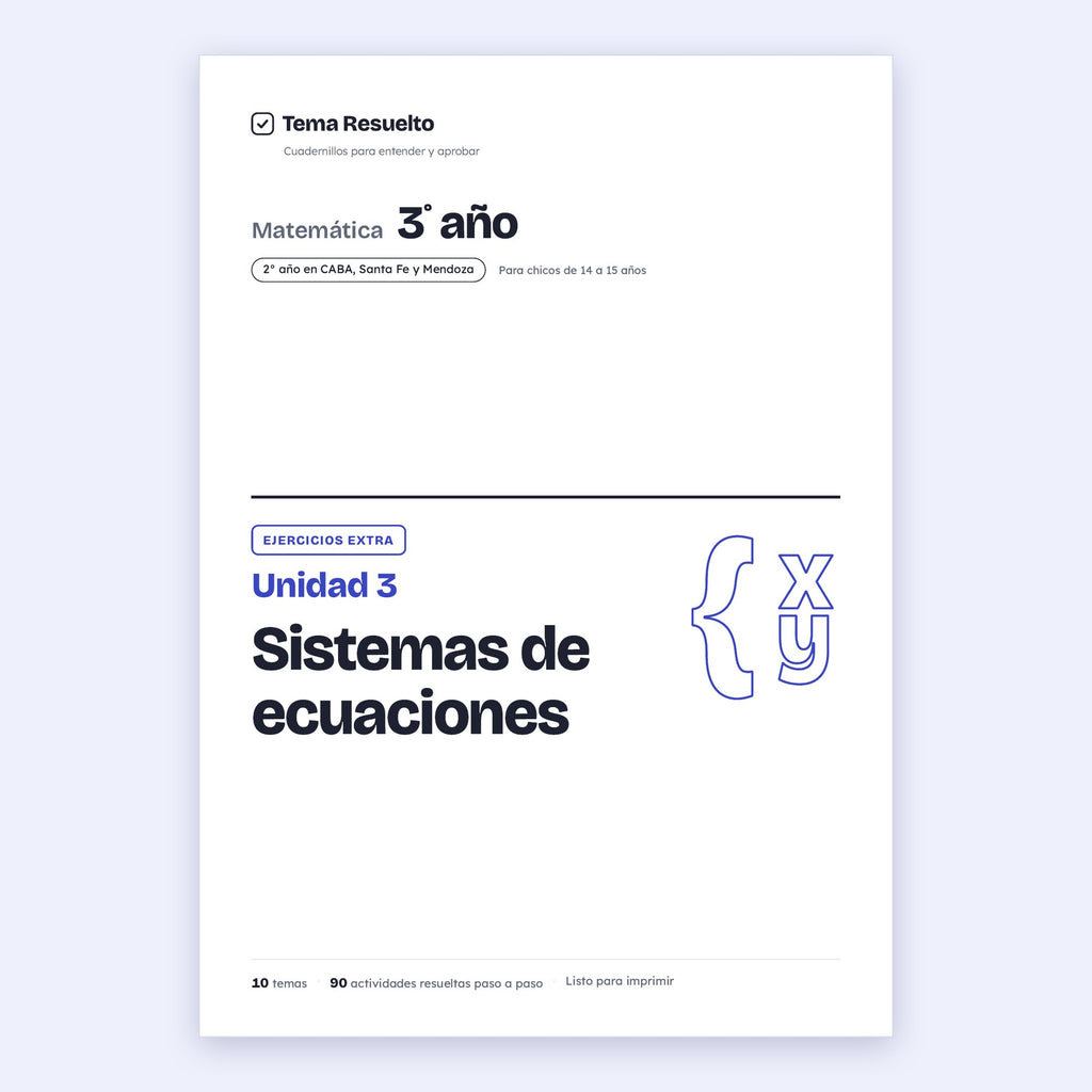 3er año (2do CABA) · Unidad 3: Ejercicios extra – Portada