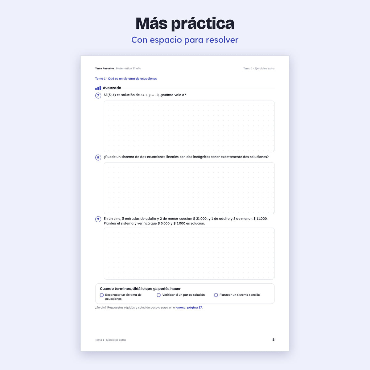 3er año (2do CABA) · Unidad 3: Ejercicios extra – Más ejercicios de práctica