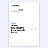 3er año (2do CABA) · Unidad 4: Semejanza y Thales – Portada