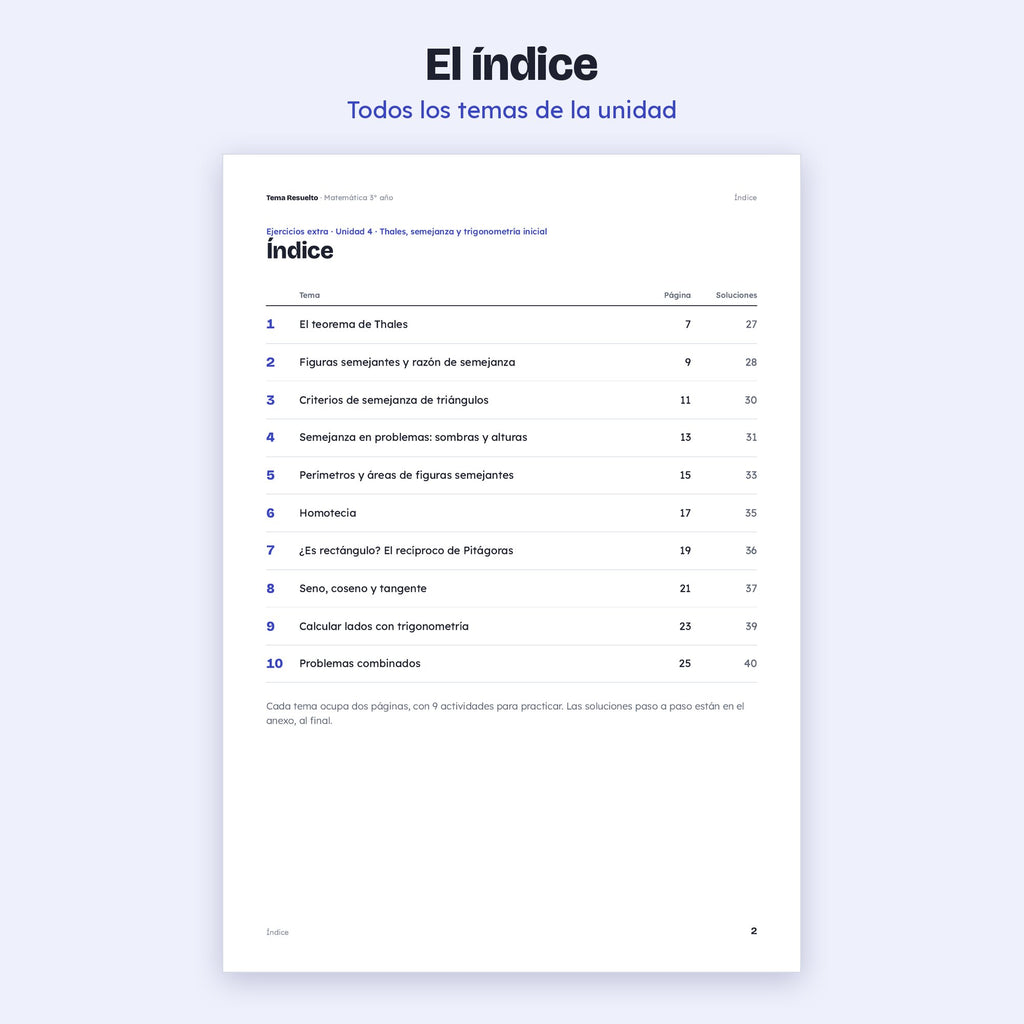 3er año (2do CABA) · Unidad 4: Ejercicios extra – Índice