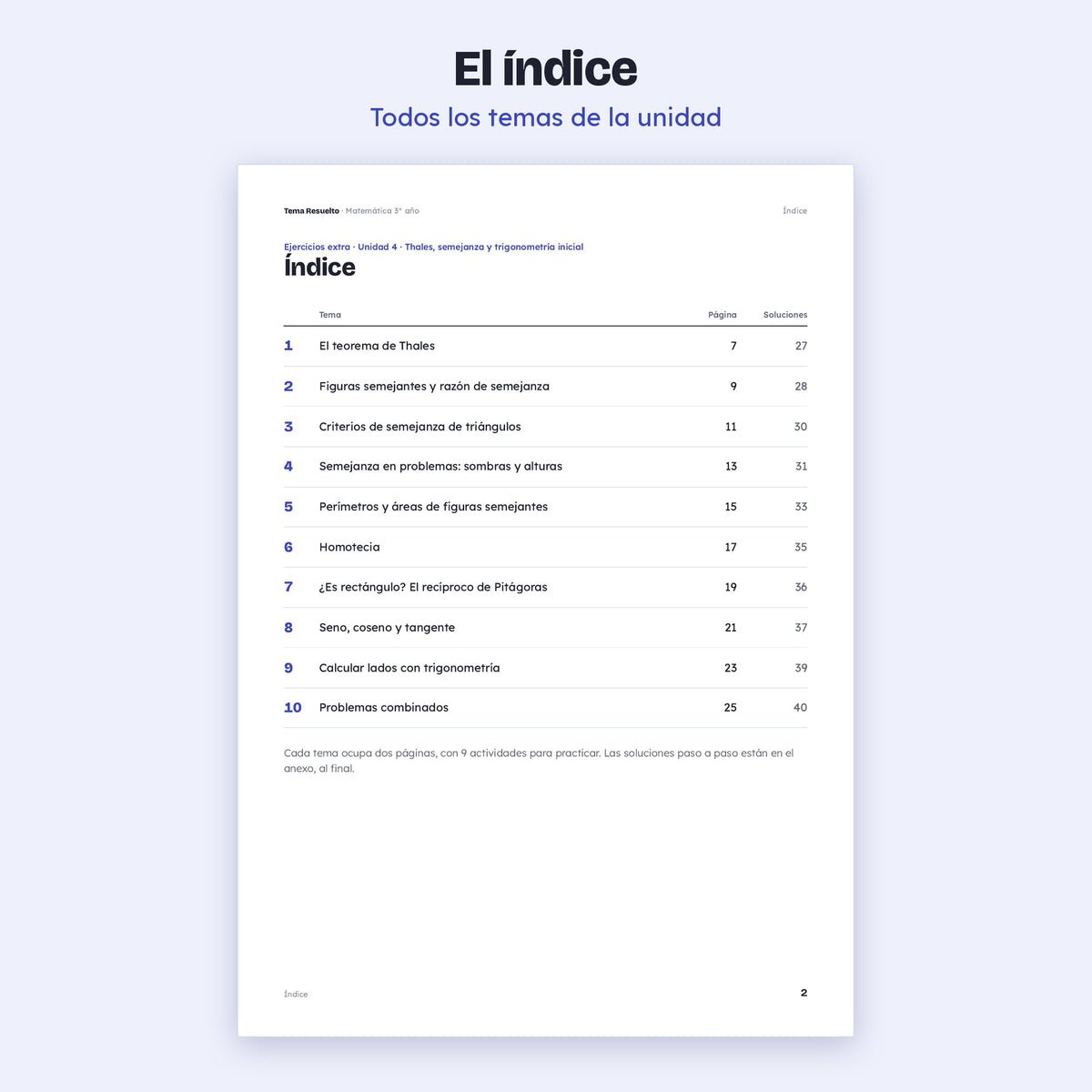 3er año (2do CABA) · Unidad 4: Ejercicios extra – Índice