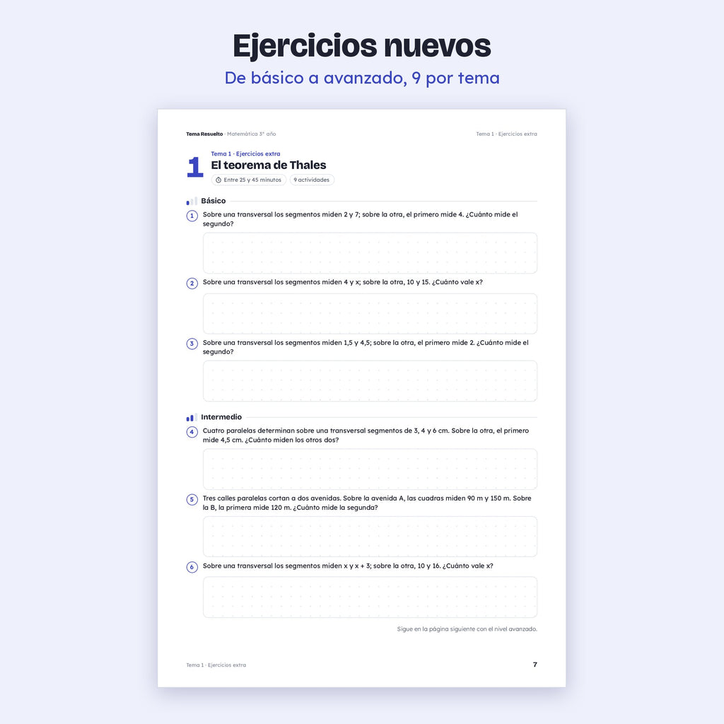 3er año (2do CABA) · Unidad 4: Ejercicios extra – Ejercicios de práctica