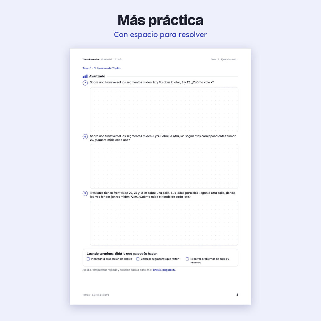 3er año (2do CABA) · Unidad 4: Ejercicios extra – Más ejercicios de práctica