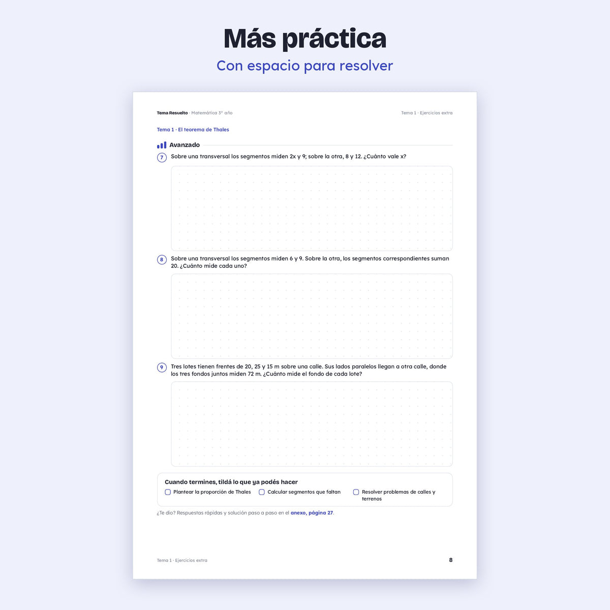 3er año (2do CABA) · Unidad 4: Ejercicios extra – Más ejercicios de práctica
