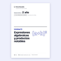 3er año (2do CABA) · Unidad 5: Productos notables – Portada