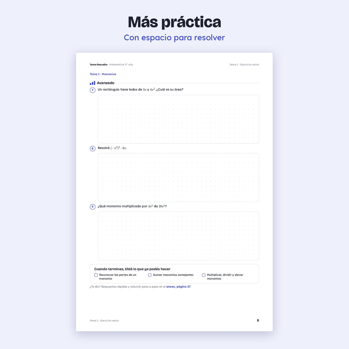 3er año (2do CABA) · Unidad 5: Ejercicios extra – Más ejercicios de práctica