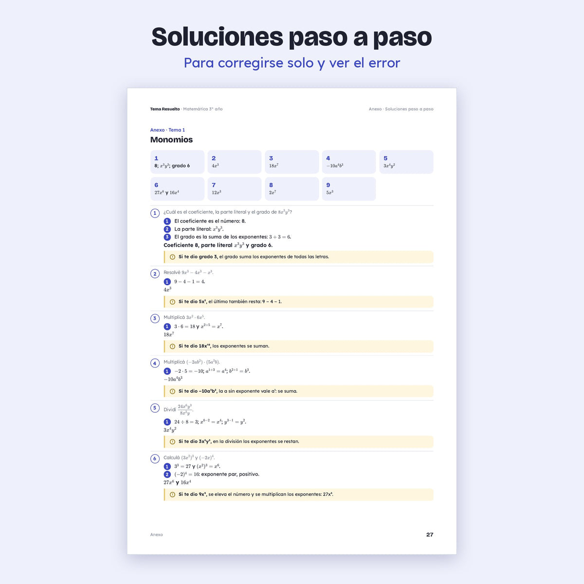 3er año (2do CABA) · Unidad 5: Ejercicios extra – Soluciones paso a paso