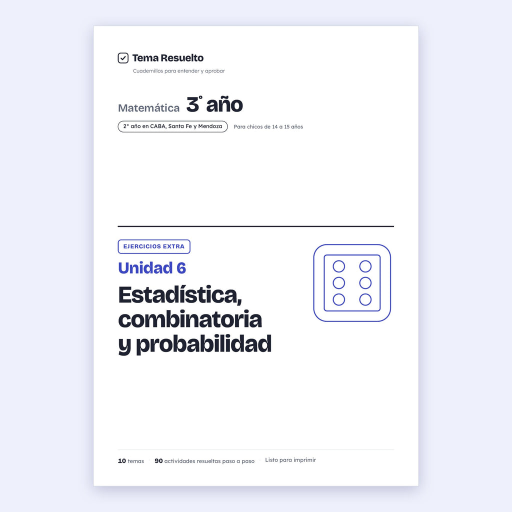 3er año (2do CABA) · Unidad 6: Ejercicios extra – Portada