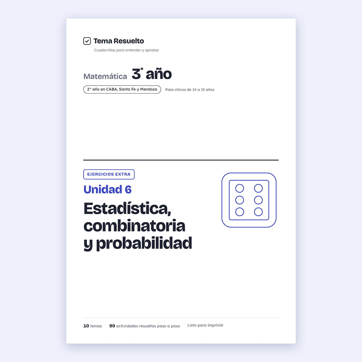 3er año (2do CABA) · Unidad 6: Ejercicios extra – Portada