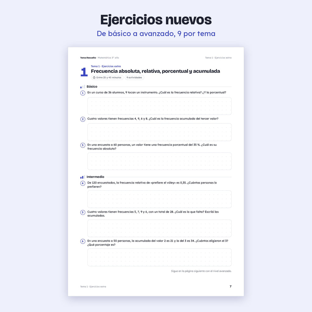 3er año (2do CABA) · Unidad 6: Ejercicios extra – Ejercicios de práctica
