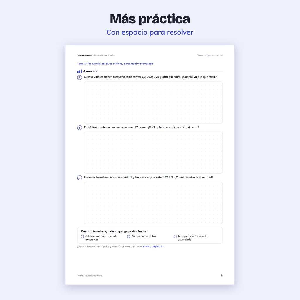3er año (2do CABA) · Unidad 6: Ejercicios extra – Más ejercicios de práctica