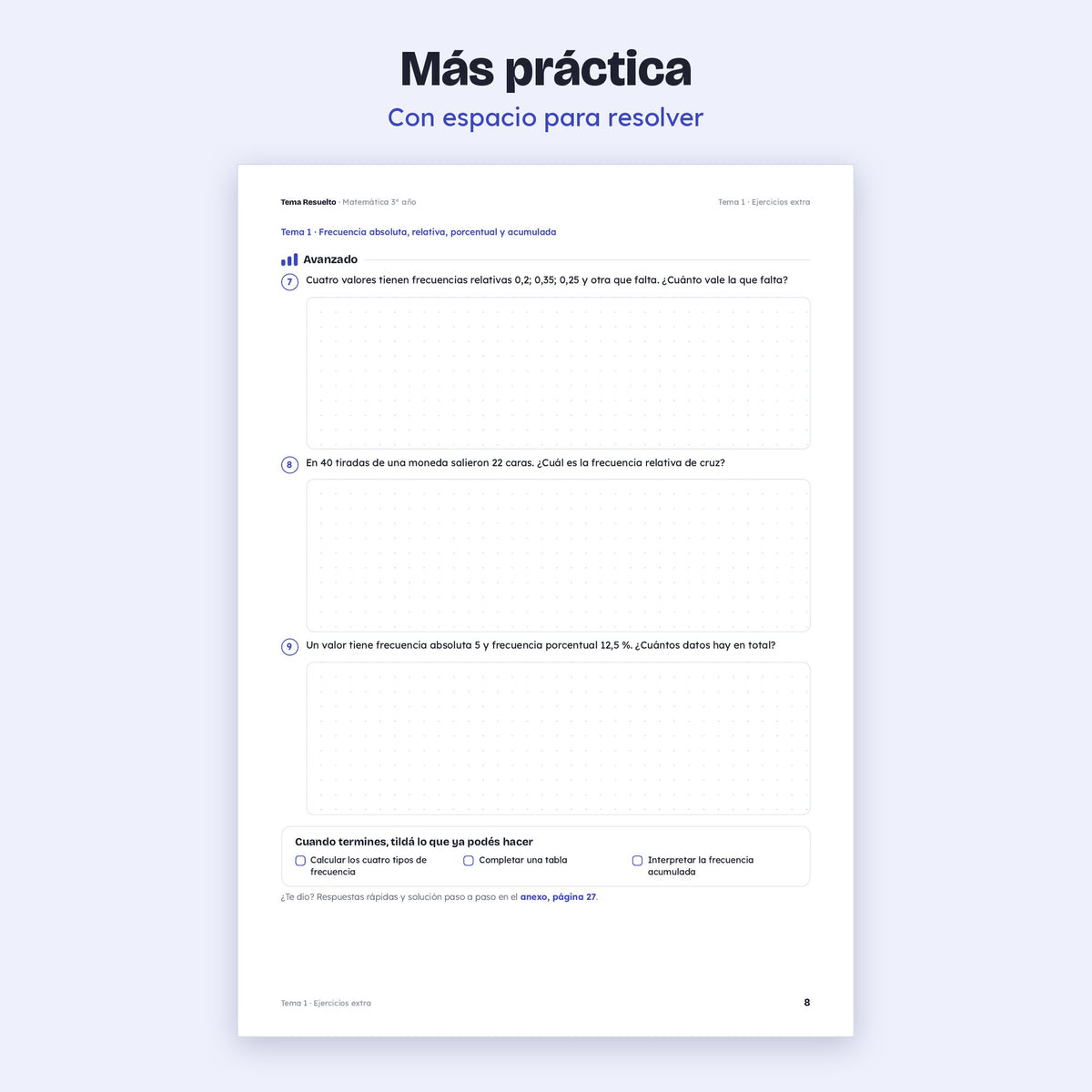 3er año (2do CABA) · Unidad 6: Ejercicios extra – Más ejercicios de práctica