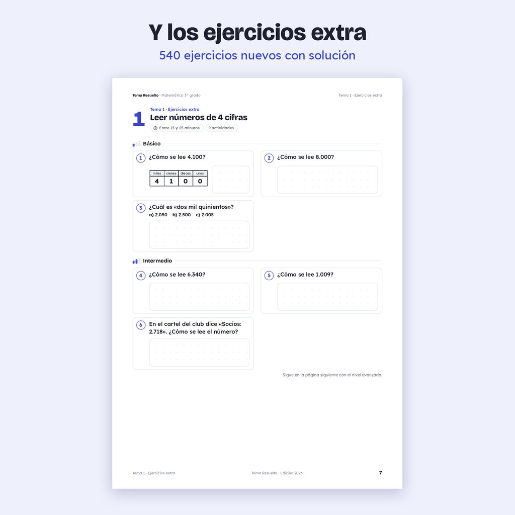 3er grado · Año completo + Extras