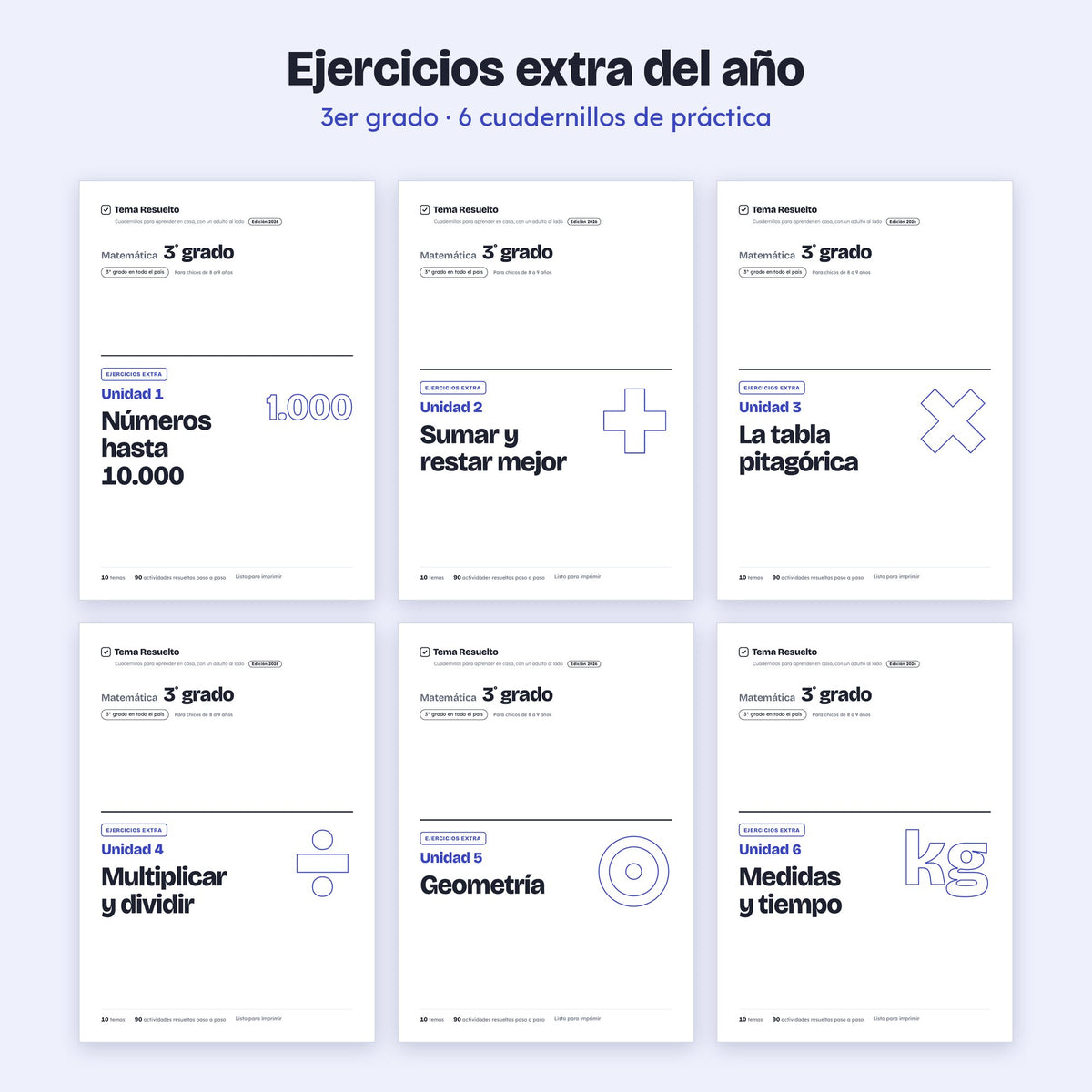 3er grado · Ejercicios extra del año