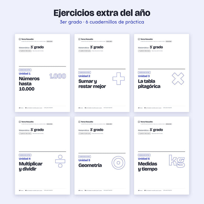 3er grado · Ejercicios extra del año