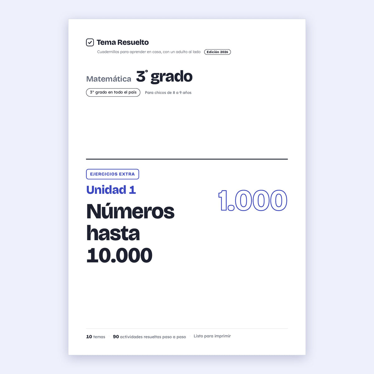 3er grado · Unidad 1: Ejercicios extra