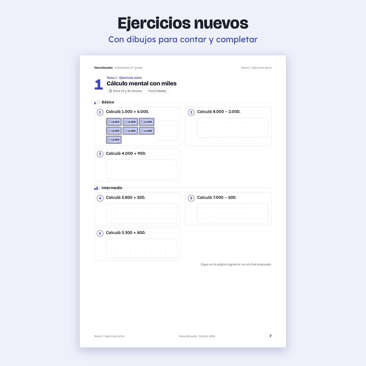 3er grado · Unidad 2: Ejercicios extra