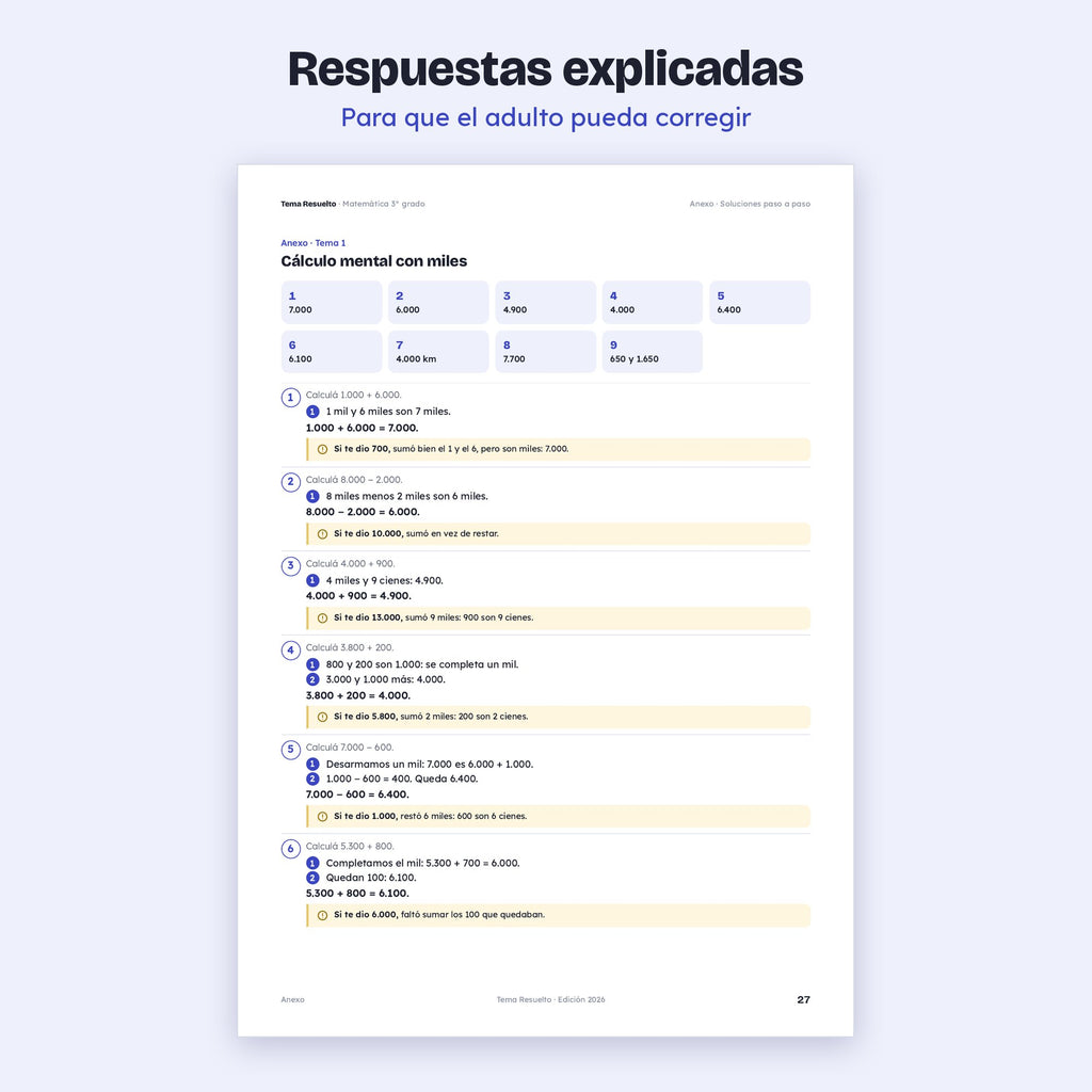 3er grado · Unidad 2: Ejercicios extra