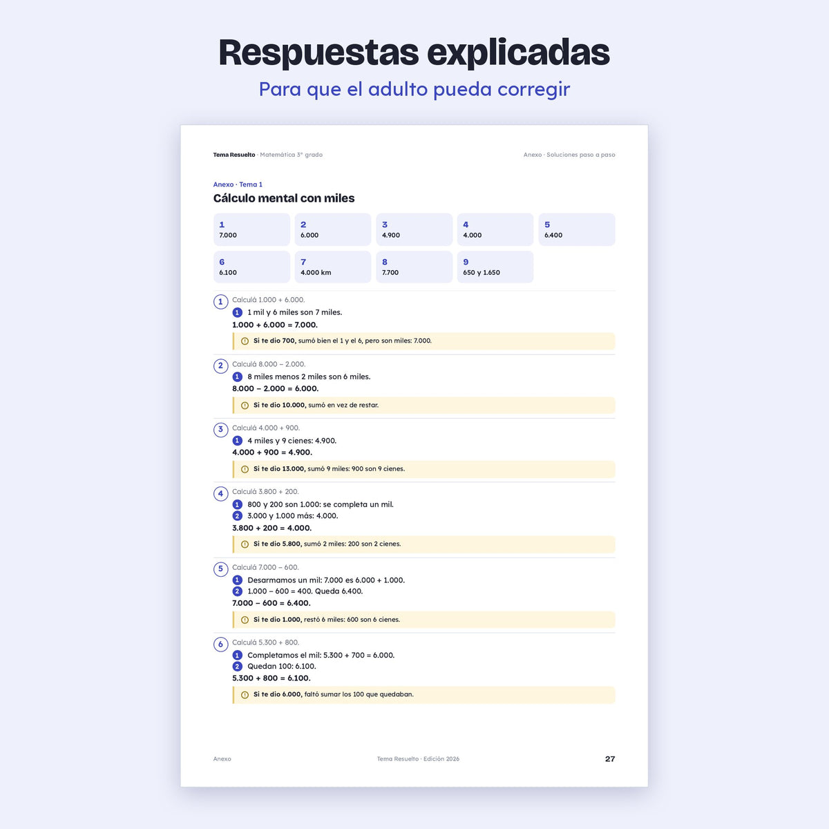 3er grado · Unidad 2: Ejercicios extra