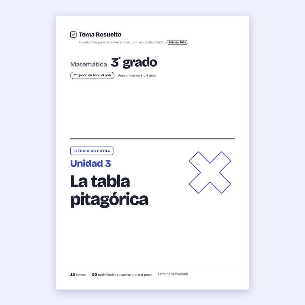 3er grado · Unidad 3: Ejercicios extra